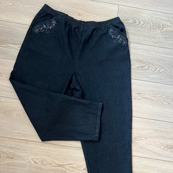 Tradition Country Stunning Embroidered Jeans Size 22W -Coastal Cowgirl Western - Picture 1 of 10